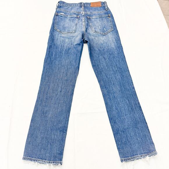 Madewell The Perfect Vintage Crop Jean Denim Raw Hem Zip Fly Size 23 - Picture 3 of 9